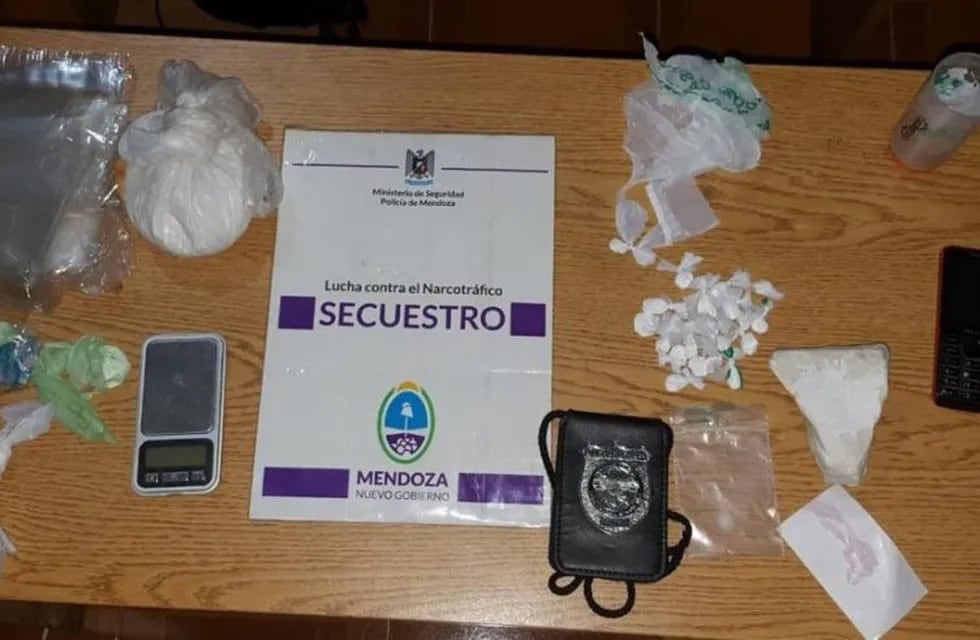 La droga secuestrada en Tunuyán, Mendoza.