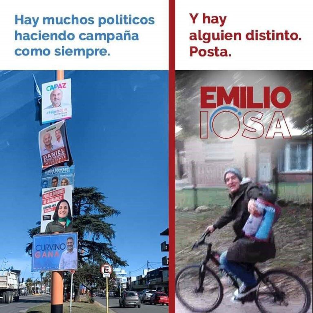 Emilio Iosa en campaña. (Foto: Facebook).