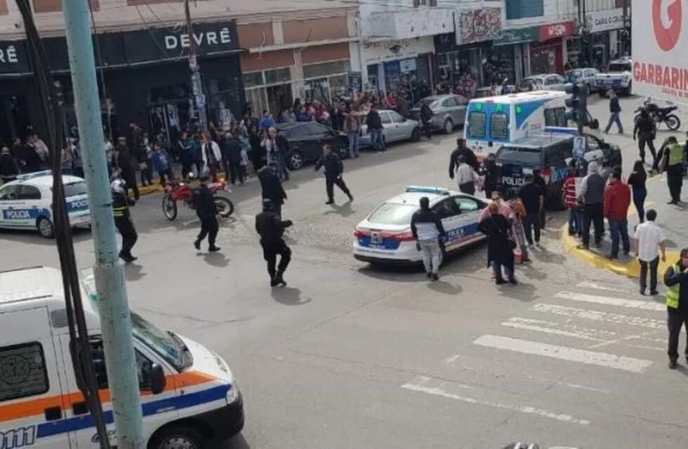 Agresión en pleno centro de la ciudad.