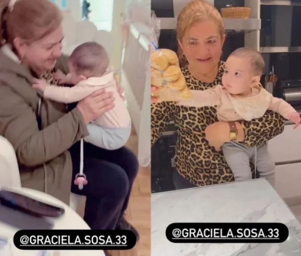 Barby Franco compartió imágenes de la visita de Graciela Sosa.