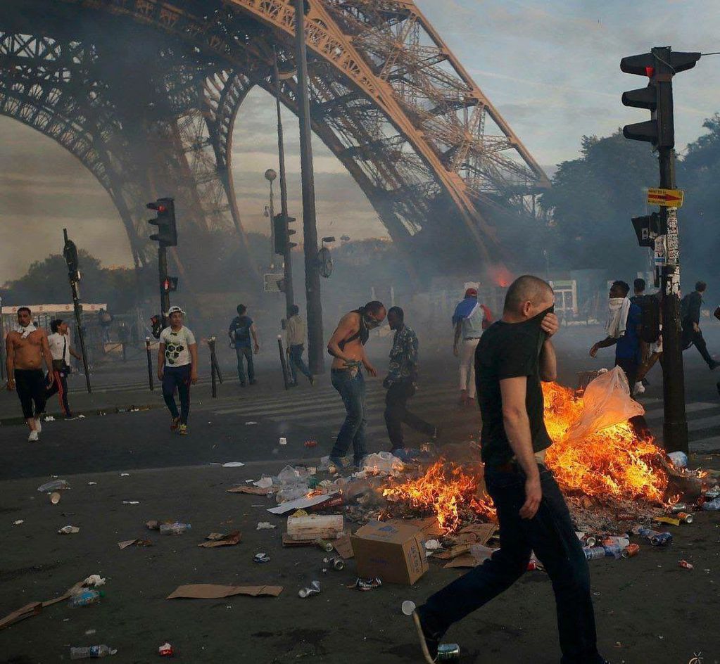Disturbios en Francia. Foto: Twitter.