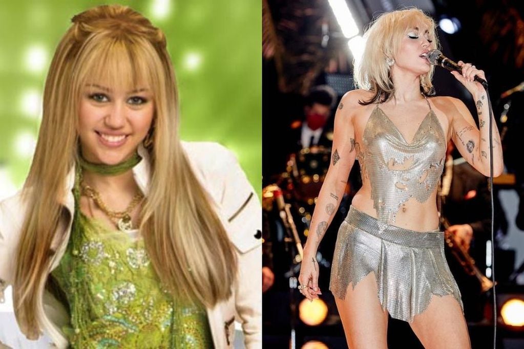 El antes y después de Miley Cyrus.