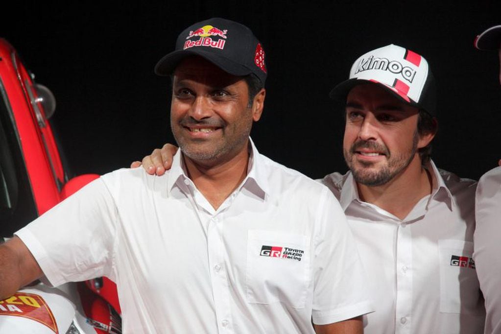 Nasser Al-Attiyah y Fernando Alonso, estrellas de Toyota.