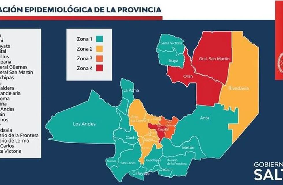 Mapa epidemiológico de la provincia