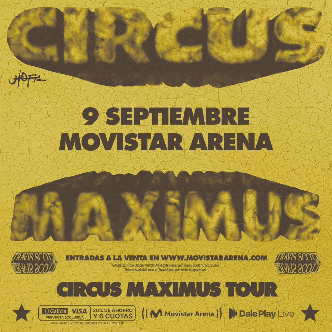 Travis Scott vuelve a la Argentina con su gira Circus Maximus World Tour que rompe récords en todo el mundo