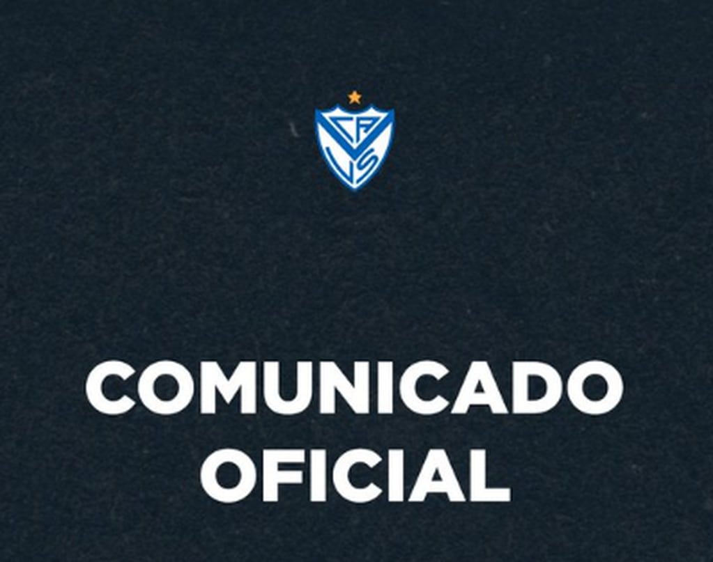 El comunicado oficial de Vélez informando que separa a sus futbolistas del plantel.