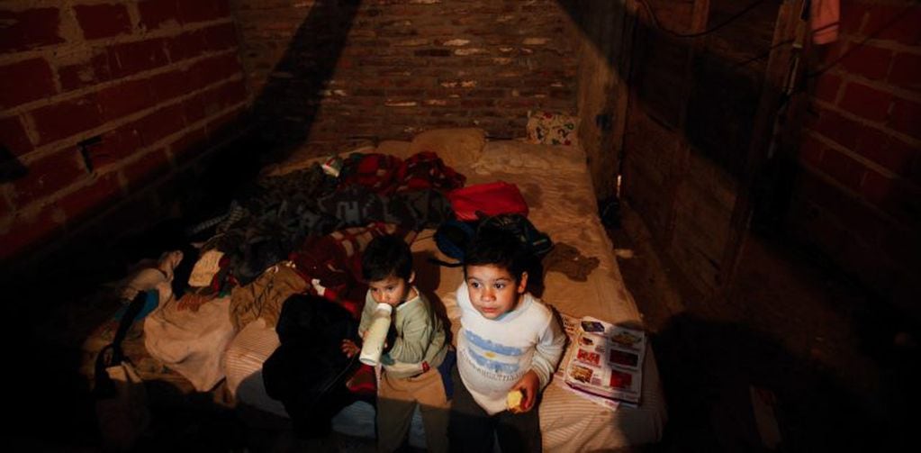 Pobreza en Argentina: niños que viven en asentamientos. (AP)