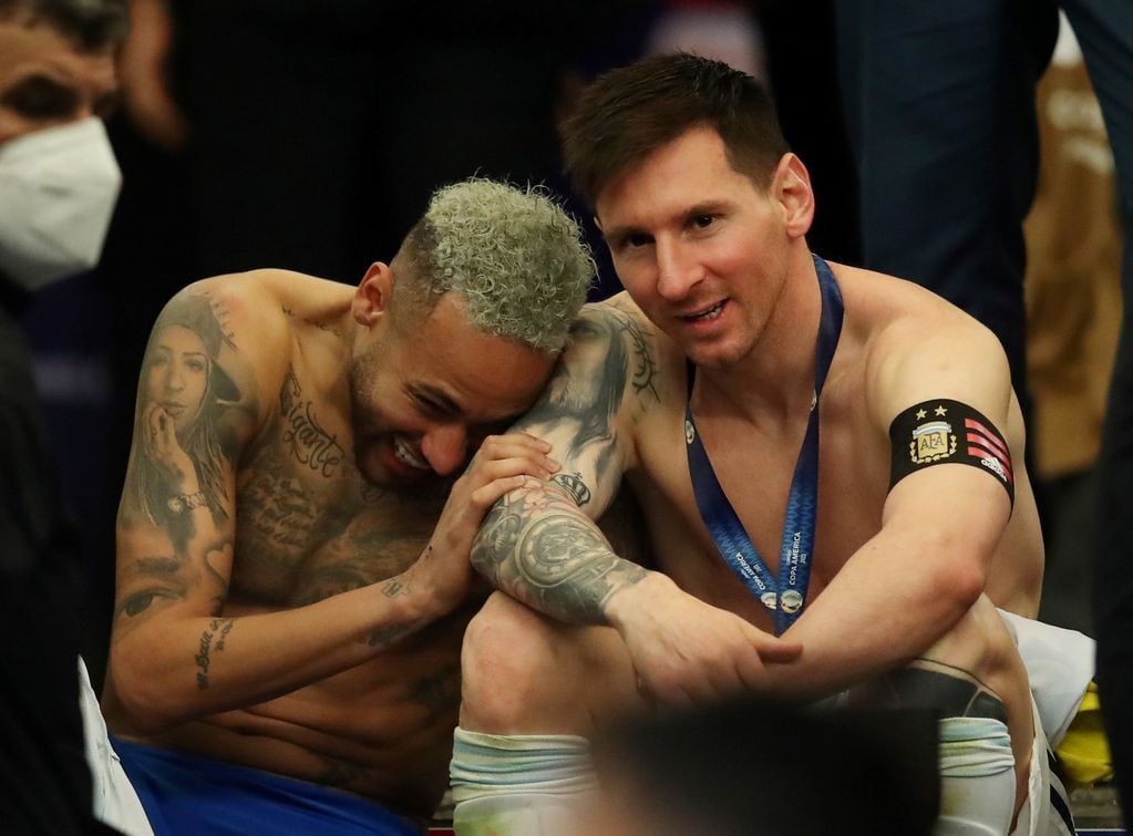 Neymar y Lionel Messi post final de Copa América.