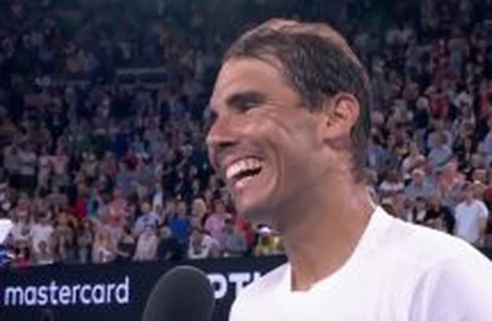 El momento incómodo que vivió Rafa Nadal cuando le consultaron por su novia en el Australian Open.