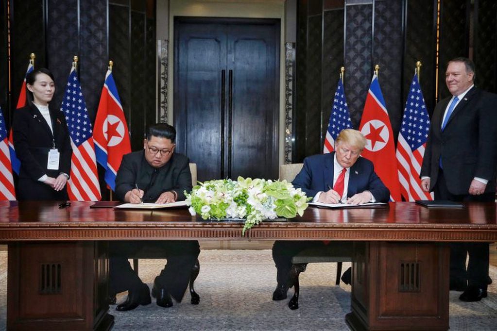 El presidente de Estados Unidos, Donald Trump, y el líder norcoreano, Kim Jong-un.