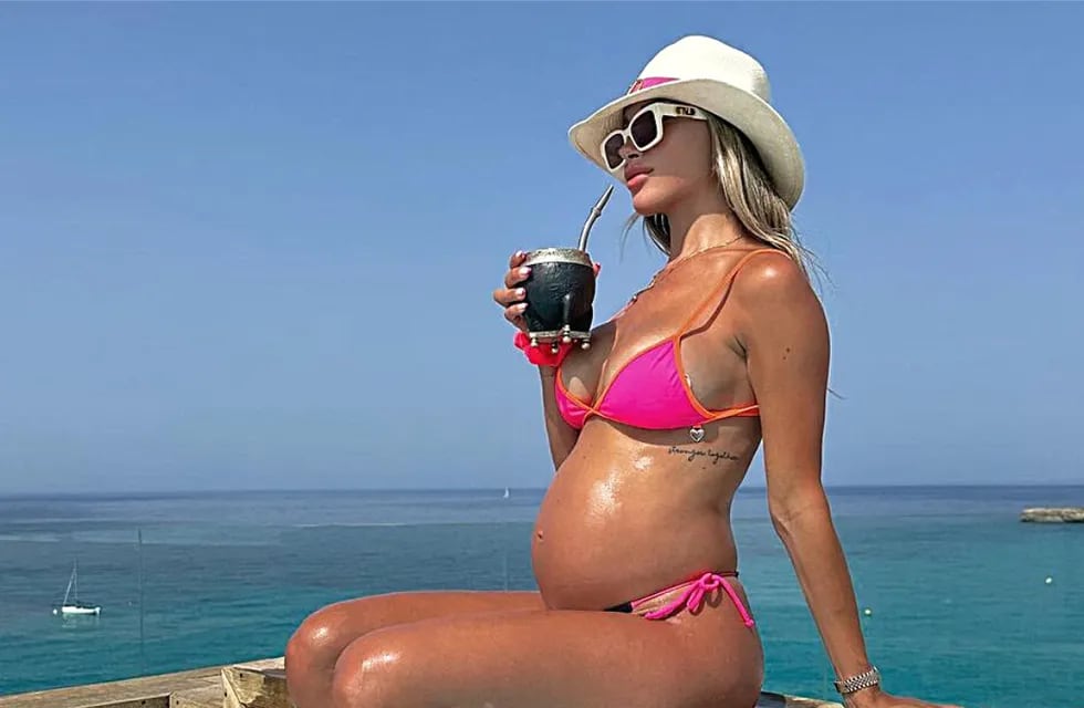 Agustina Gandolfo disfruta a pleno sus últimas semanas de embarazo.