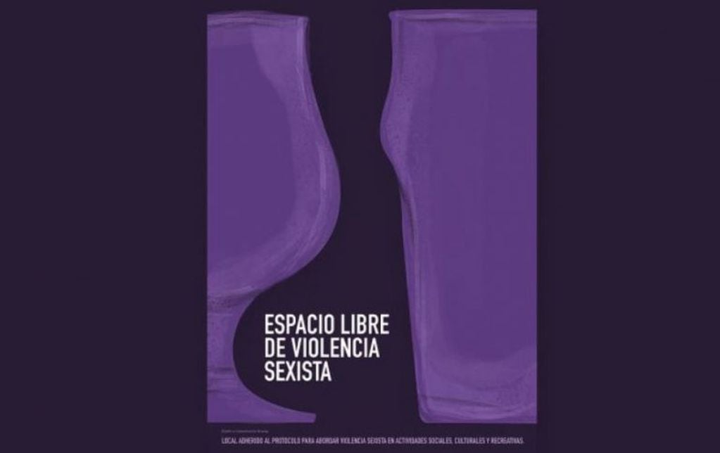 Algunos bares de Paraná se suman a la campaña contra la violencia sexista