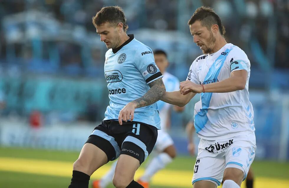 Pablo Vegetti no tuvo una propicia frente al arco, en el empate de Belgrano y Temperley (@Belgrano).