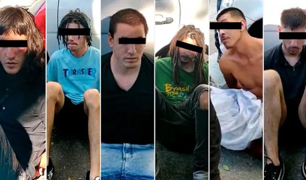 Los seis detenidos por el abuso sexual a la joven de 20 años ocurrido en Palermo.