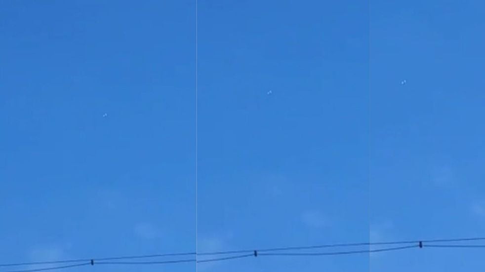 Vecinos filmaron un objeto volador extraño.