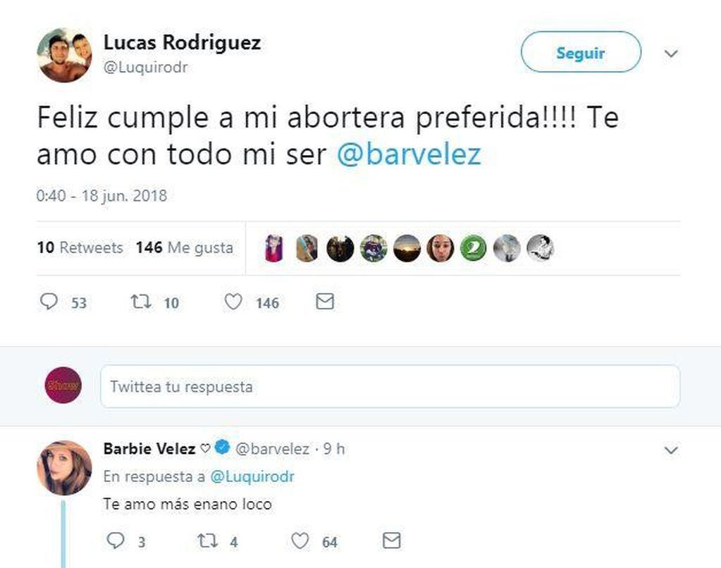 El mensaje de Lucas para Barbie Vélez