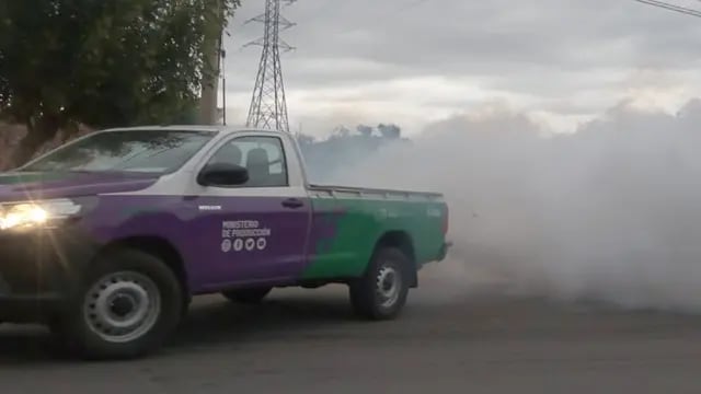 Fumigaciones contra el dengue en San Luis.