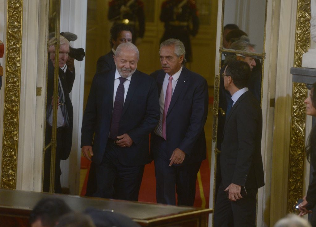 Alberto Fernández y Lula da Silva, en Casa de Gobierno. (Foto Clarín)