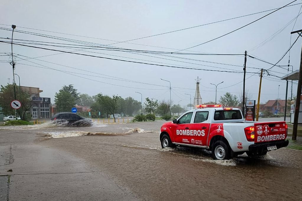 Las intensas precipitaciones caídas en las últimas horas en la zona de Carpintería y Merlo obligaron a postergar el Rally de San Luis, que debía comenzar el jueves. (Gobierno de San Luis)
