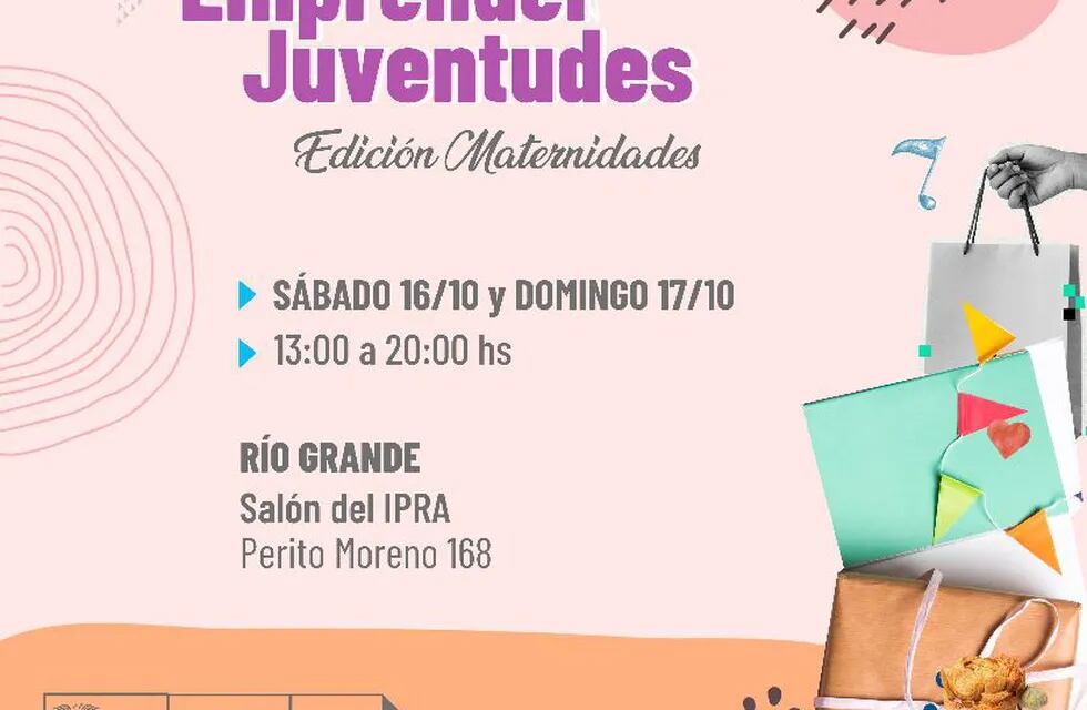 Será este sábado 16 y domingo 17 de octubre de 13 a 20hs en el salón del I.P.R.A en Río Grande (Perito Moreno 168).