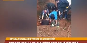 Rescatan a un hombre que cayó a un pozo en Eldorado