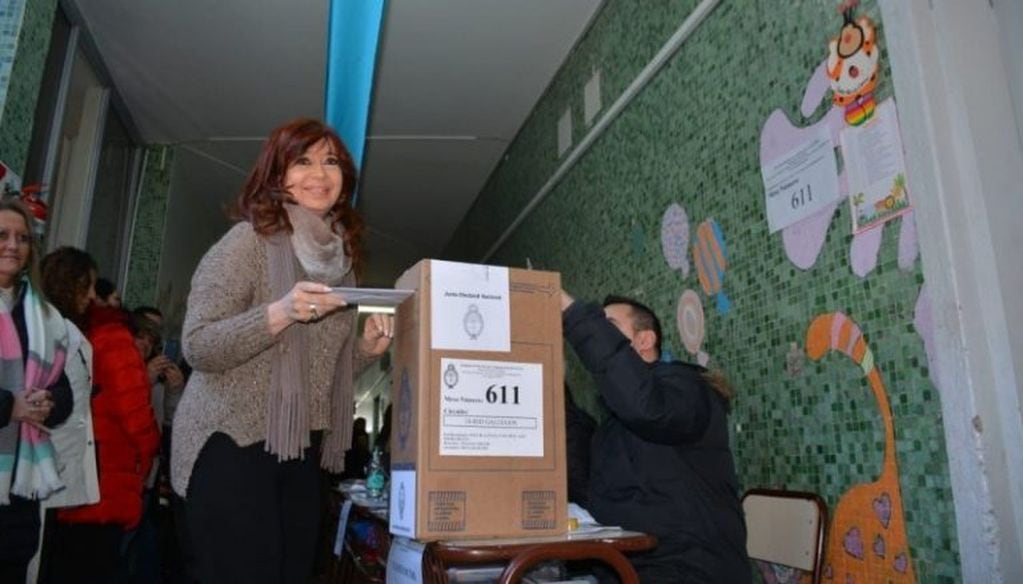 Crsitina Fernández votó en Río Gallegos