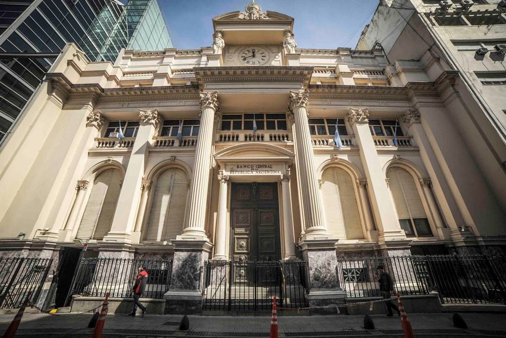 Fachada del Banco Central de la República Argentina.