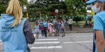 Niños y niñas aprendieron sobre seguridad vial en la Plaza Mitre