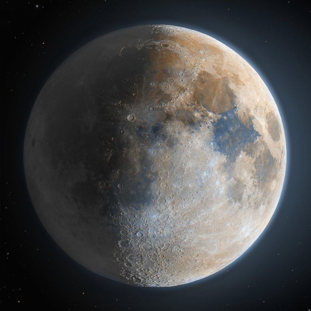 La foto original de la Luna que tomaron Andrew McCarthy y Connor Matherne.