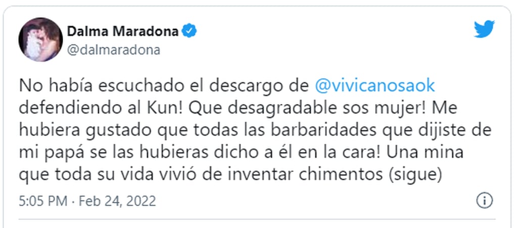 El enfrentamiento de Dalma Maradona y Viviana Canosa