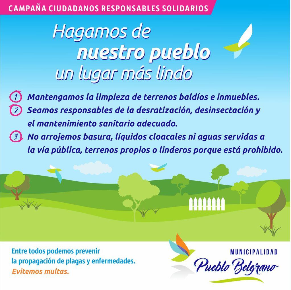 Pueblo General Belgrano lanzó la Campaña Ciudadanos Responsables Solidarios