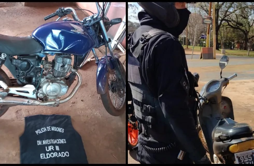 Varias motocicletas con pedido de secuestro fueron recuperadas en Eldorado y San Pedro.