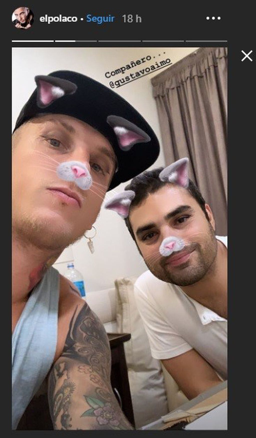 El Polaco junto a su amigo Gustavo Aimo (Fuente: Instagram)