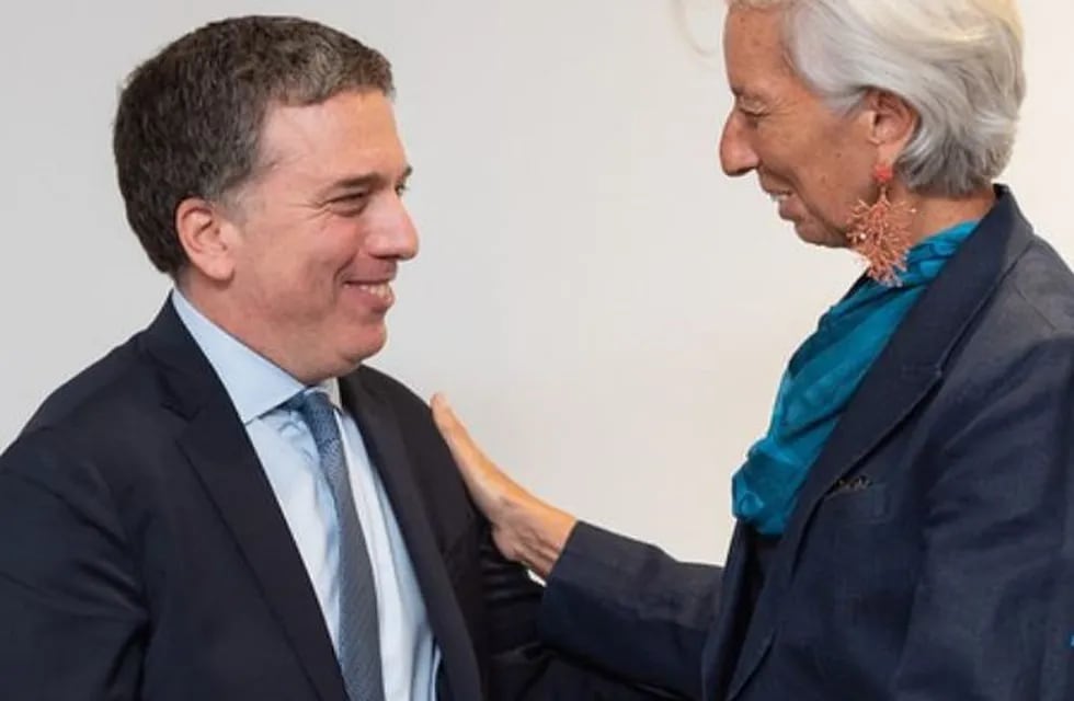 La foto del encuentro: Lagarde recibió en Washington a Dujovne.