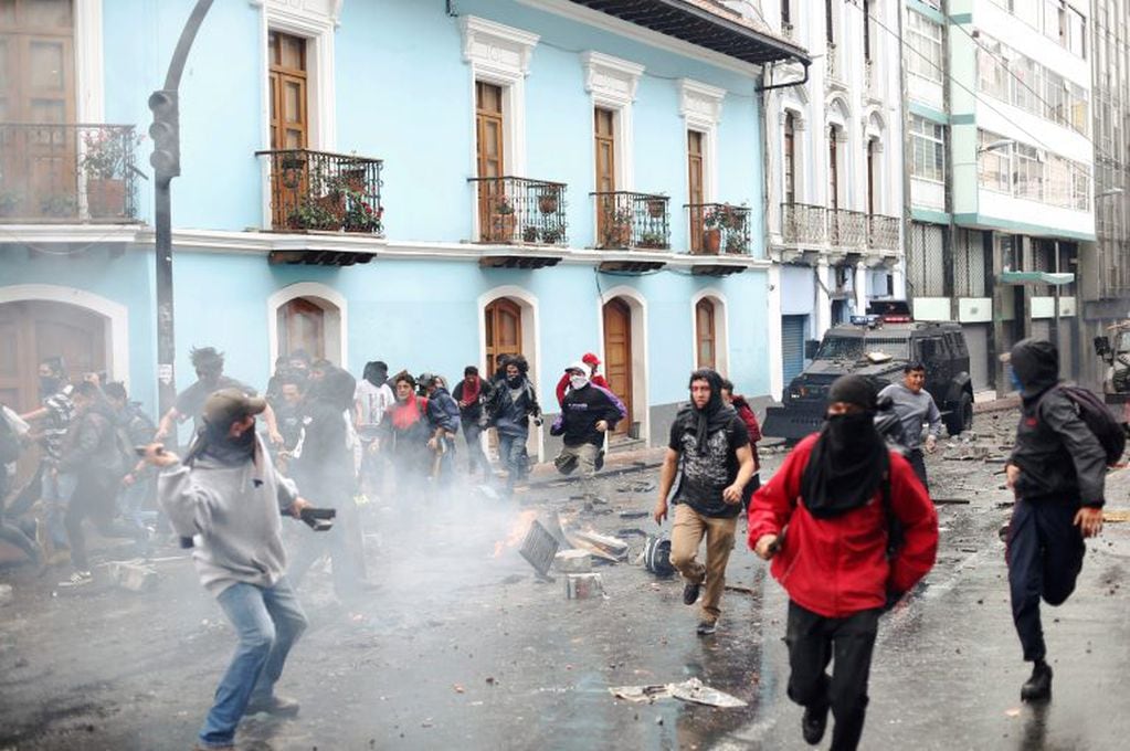 Manifestantes en Ecuador. (REUTERS)