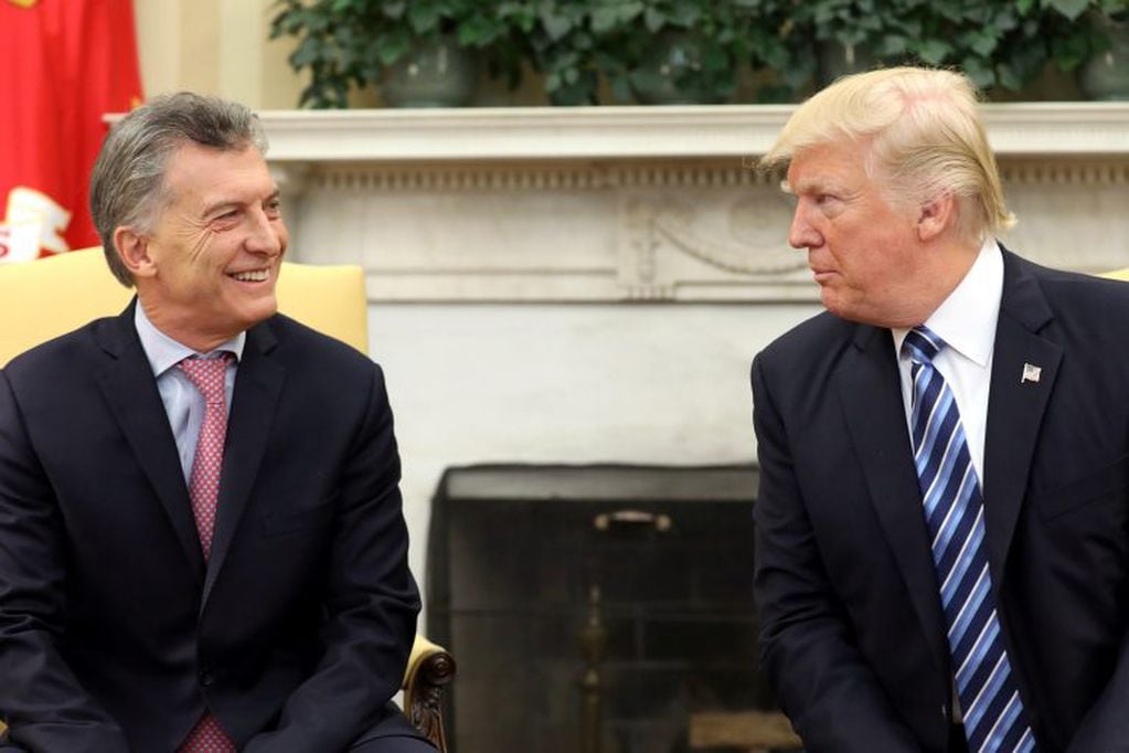 Mauricio Macri junto a Donald Trump.