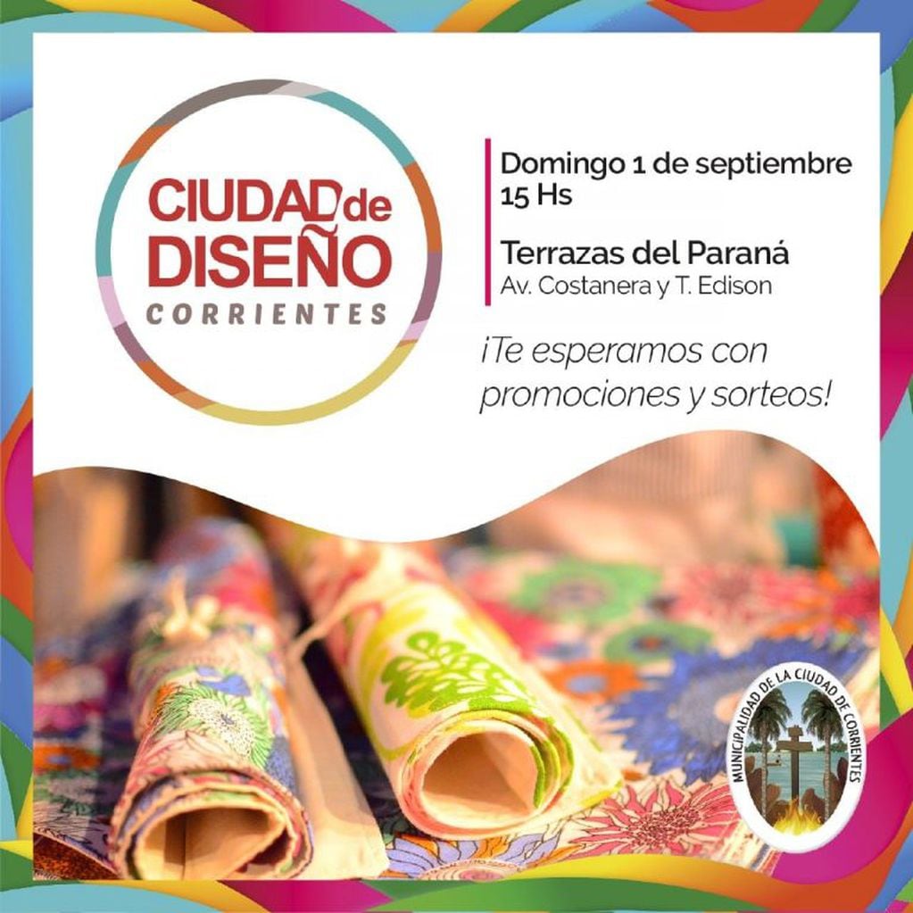 Ciudad Diseño este domingo 1 de septiembre en Corrientes.