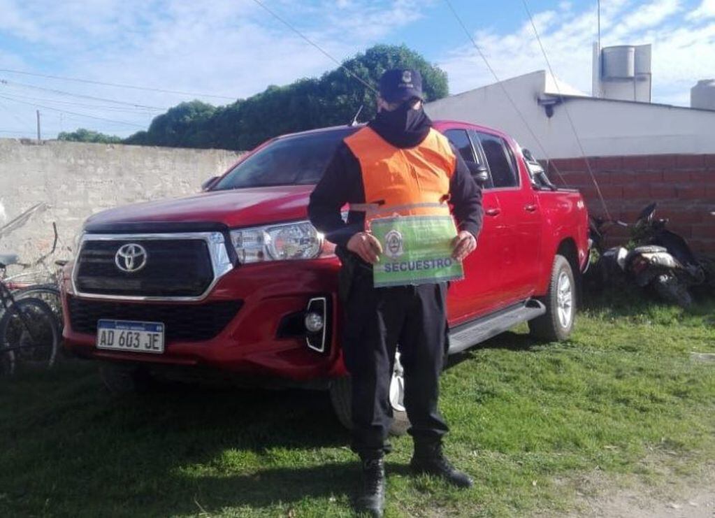 Camioneta robada en  Ituzaingó apareció en Claromecó