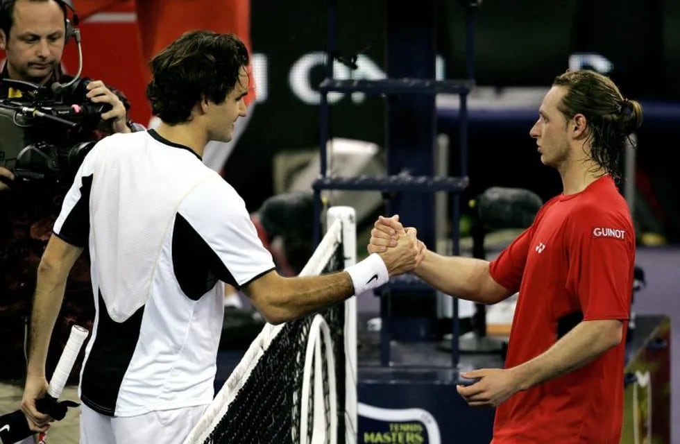 David Nalbandian ganador del torneo Copa Masters ante Roger Federer. Shangai 2005.