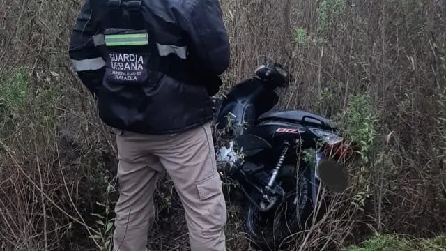 La moto recuperada por las autoridades rafaelinas