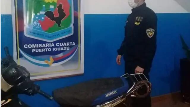 Recuperaron una motocicleta con pedido de secuestro en Puerto Iguazú