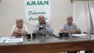 Griselda Marcos, Rodrigo Alonso y Adrián Oesquer, en AMSAFE Castellanos