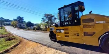 Bernardo de Irigoyen: la Dirección Provincial de Vialidad ejecutó obras de asfalto sobre empedrado