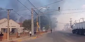Incendio en barrio Guiñazú.