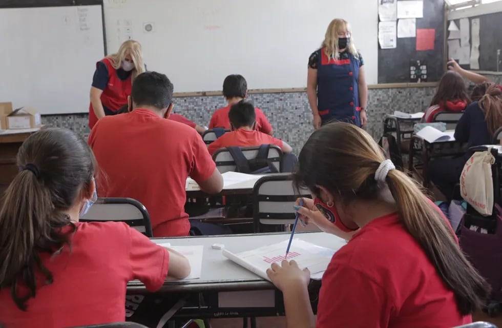 La evaluación Aprender 2021 abarcó a alumnos de 6to grado de las escuelas mendocinas, en este caso la imagen corresponde a la Escuela Martínez de Rosas. Gentileza Gobierno de Mendoza