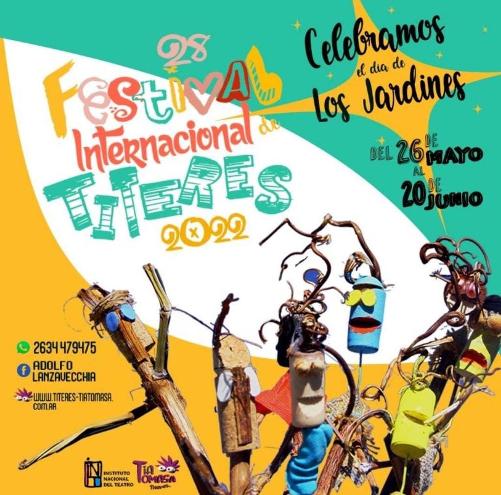 La Tía Tomasa: arranca el Festival Internacional de Títeres para festejar el día de los jardines de infantes.