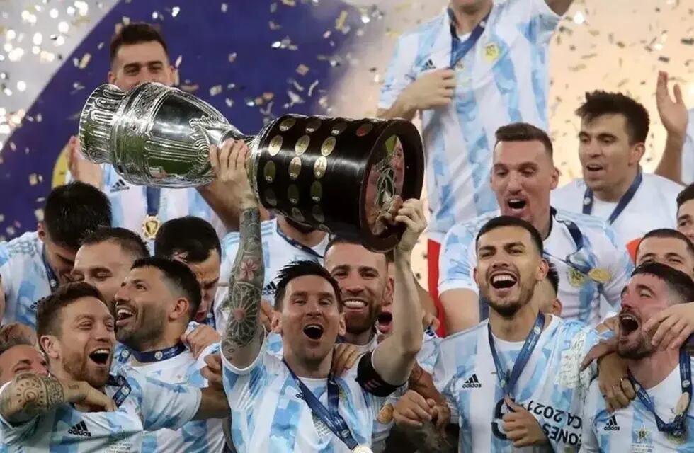 La Selección Argentina cuando ganó la Copa América 2021.