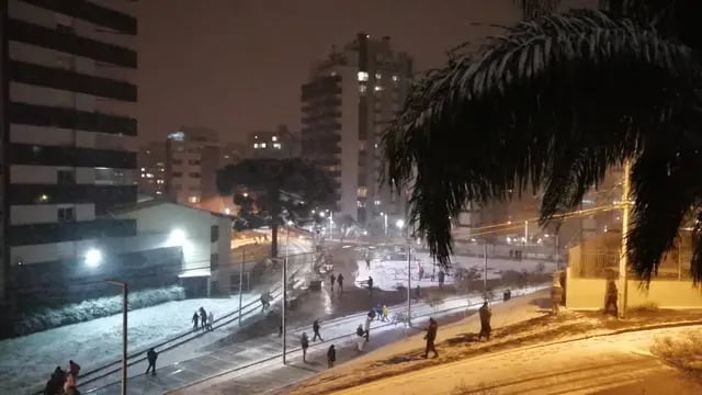 Nieve en Rio Grande do Sul, en Brasil