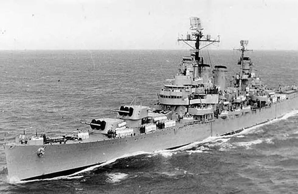 Imagen del crucero General Belgrano, hundido por Inglaterra en la guerra de Malvinas de 1982.