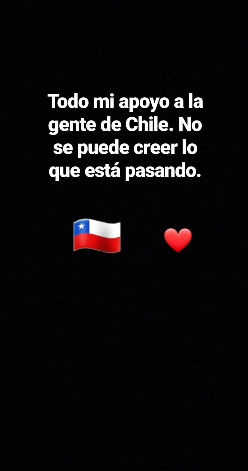 Posteo de La China sobre Chile